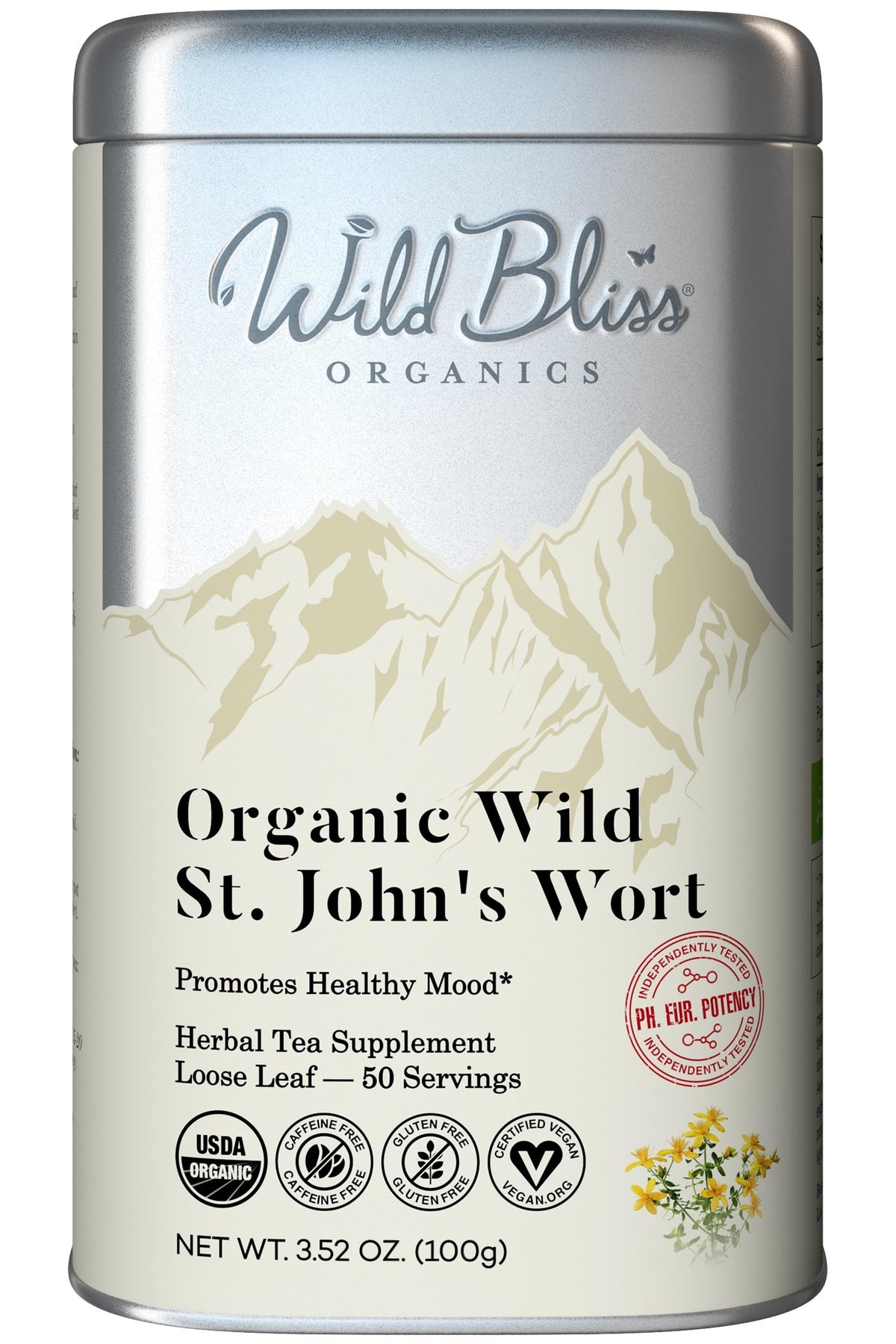 Wild Bliss Organic Hawthorn Loose Leaf and Flower Tea, 1.76 Oz