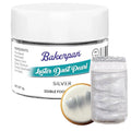 Bakerpan Pearl Luster Dust Edible, Silver Edible Glitter for Cocktails, 4 Grams Edible Glitter for Cake Decorating, Cookies, Chocolates and Candies, Drinks (Made in USA)