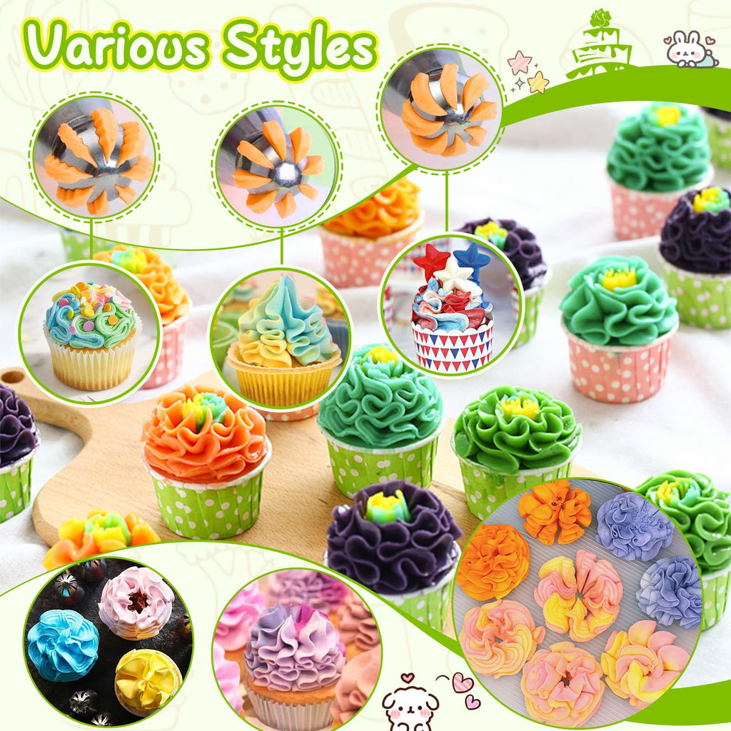 Suuker Ball Russian Piping Tips, 3 Pieces, Stainless Steel