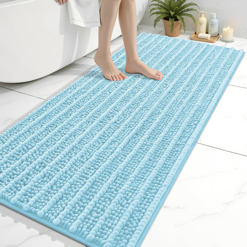 Arotive Bathroom Rugs Mat 30x17, Soft Absorbent Chenille Shaggy Bath Mat — 54" X 24"