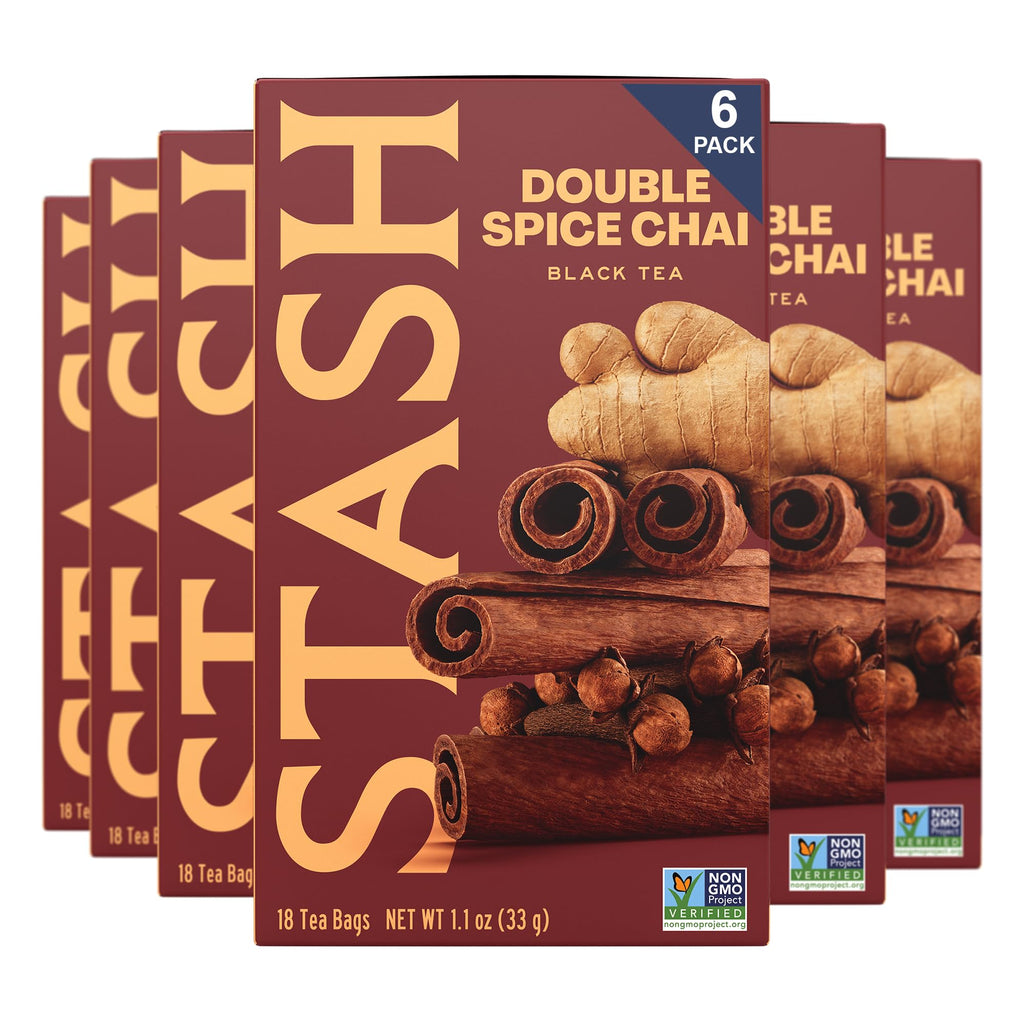 STASH Double Spice Chai Black Tea, 108 Bags (6 Boxes of 18), Caffeinated