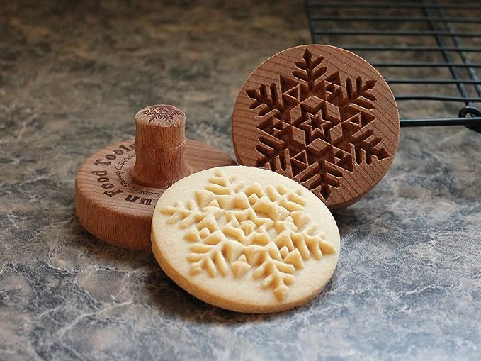 Wood Cookie Stamp, 2.5 Inch (Snowflake 4 CS-063)