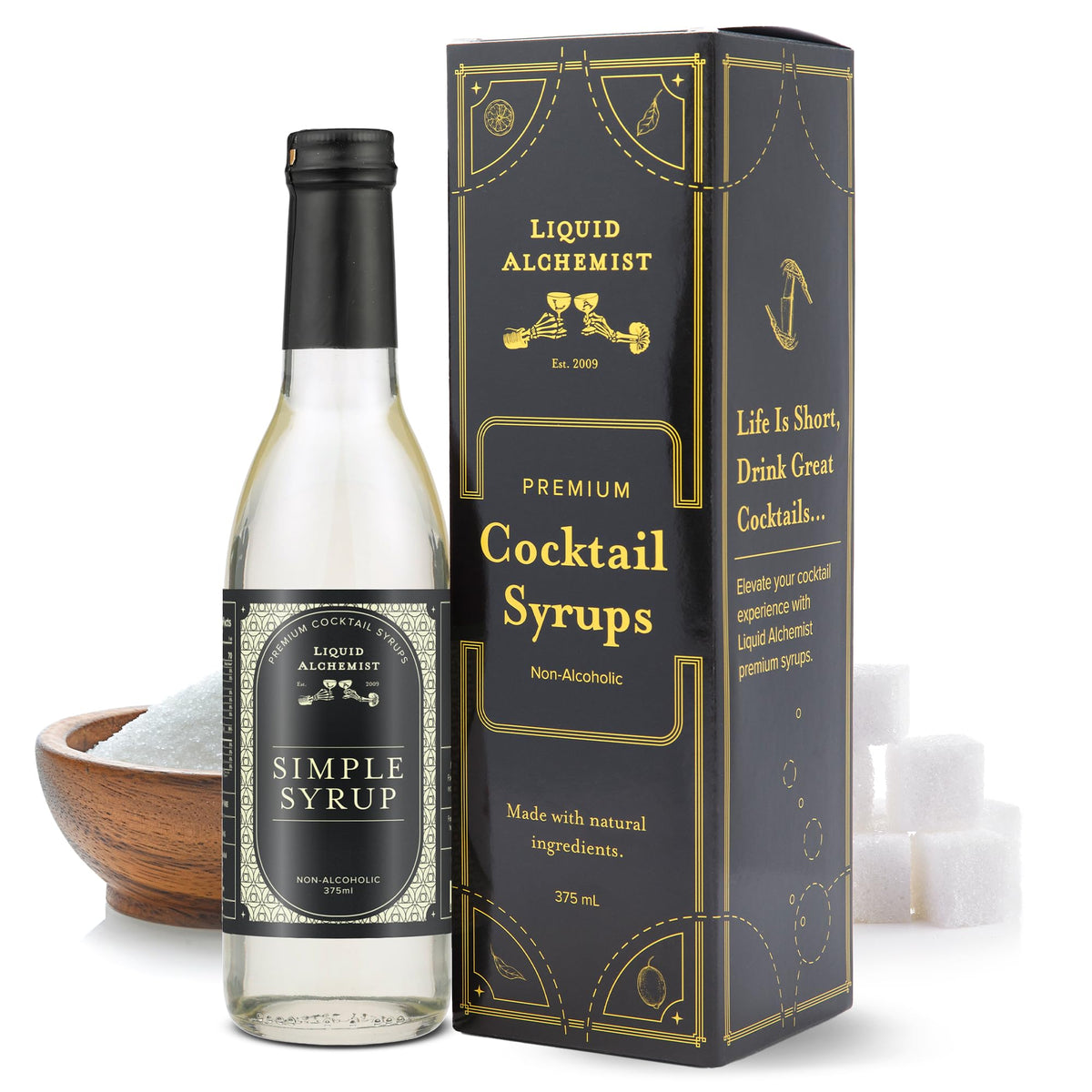 Liquid Alchemist Peach Syrup for Cocktails | Real Ingredients Make our Peach Syrup for Drinks a Perfect Bellini Mix | Small Batch, Non-GMO & Vegan | 25.4 oz Drink Mixer, Pack of 1