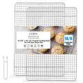 CURTA 2 Pack 16.8" X 24.4" Chef Cooling Rack,NSF Listed 18/8 Stainless Steel Oven Safe Grid Wire Cookie Cooling Racks for Baking & Cooking - Commercial Grade comes with Lifting Handl