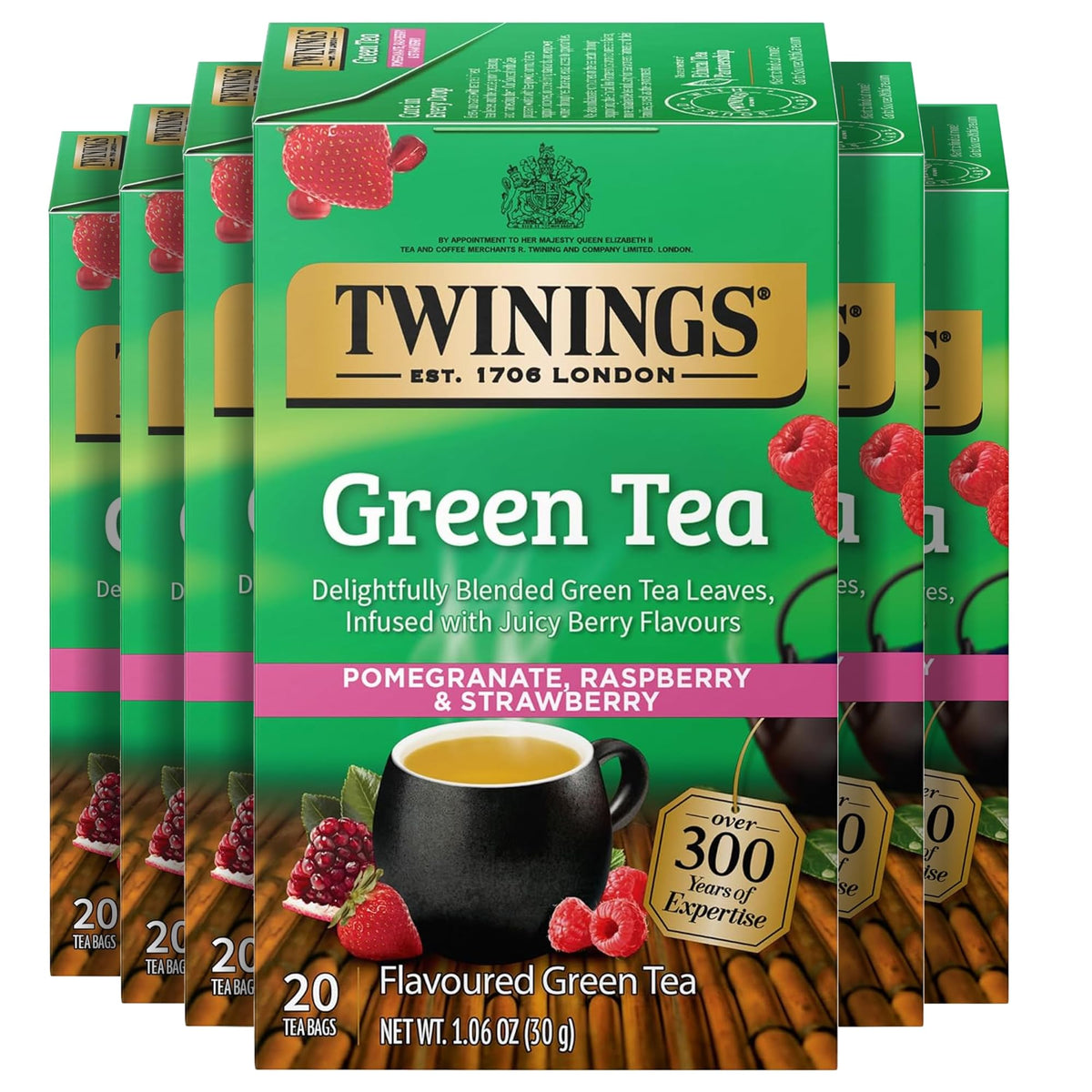 Twinings English Breakfast Black Tea Individually Wrapped Bags, 20 Count (Pack of 6), Flavourful, Robust, Caffeinated, Enjoy Hot or Iced, 120 Teabags