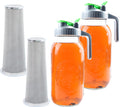 64 Oz Mason Jar Cold Brew Coffee Tea Maker With Food Grade Filter Infuser 2 Quart Glass Pitcher With Lid Half Gallon Iced Hot Tea Pitchers Leak-Proof Jug For Coffee Sun Tea Juice Lemonade Cold Brew