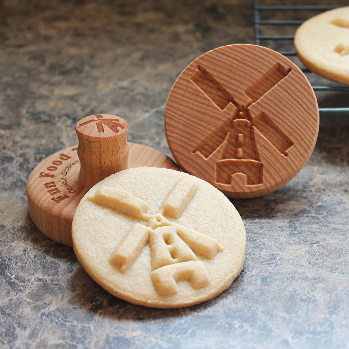 Fun Food Tools, Wood Cookie Stamp, 2.5 Inch (Chartres Cathedral CS-056)