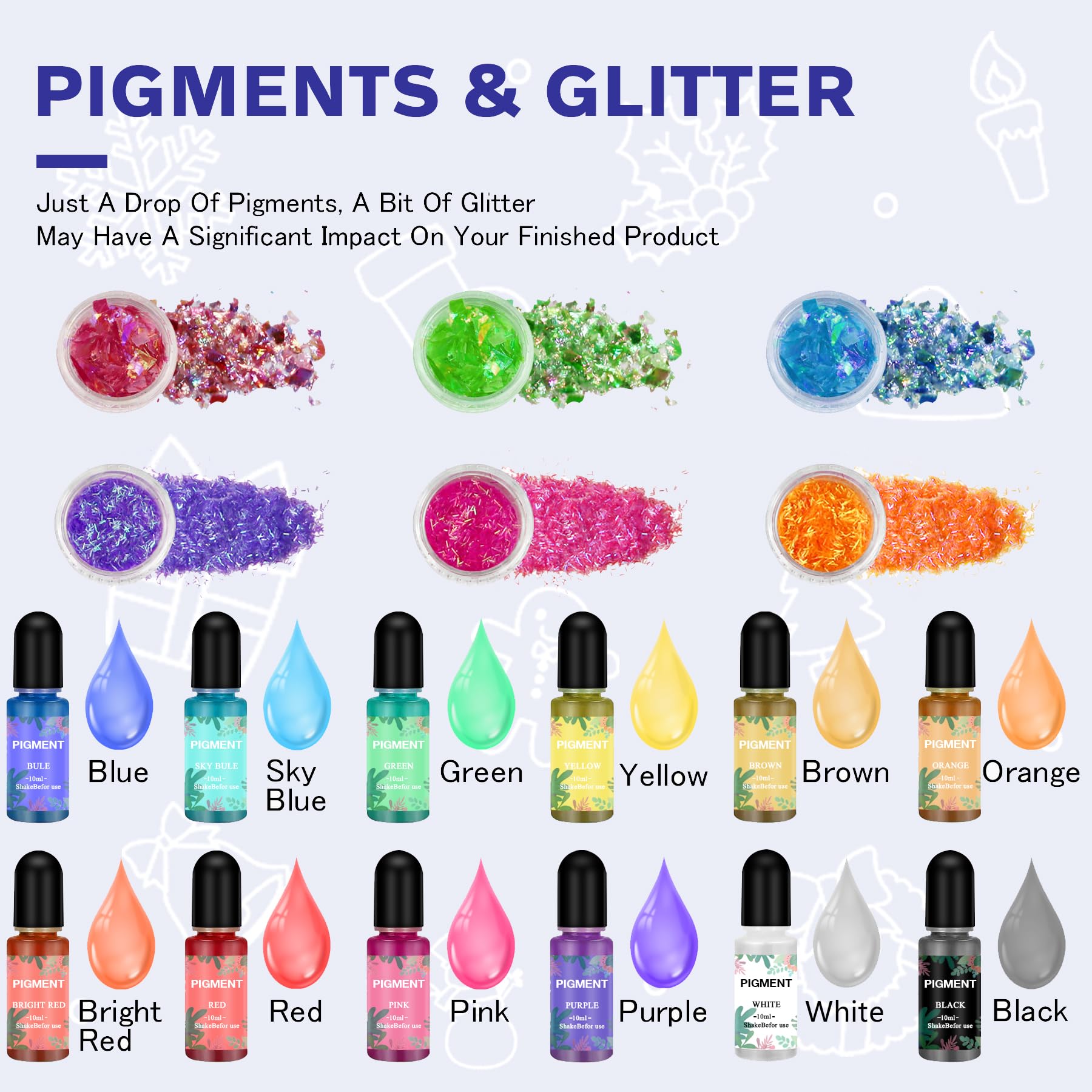 IGaitey Epoxy Kit with Reverse Alphabet Molds for Keychain Pendant