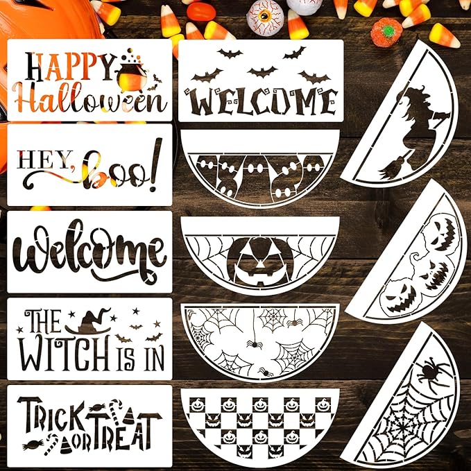Halloween Stencils for Painting on Wood 12" Halloween Stencils for Crafts