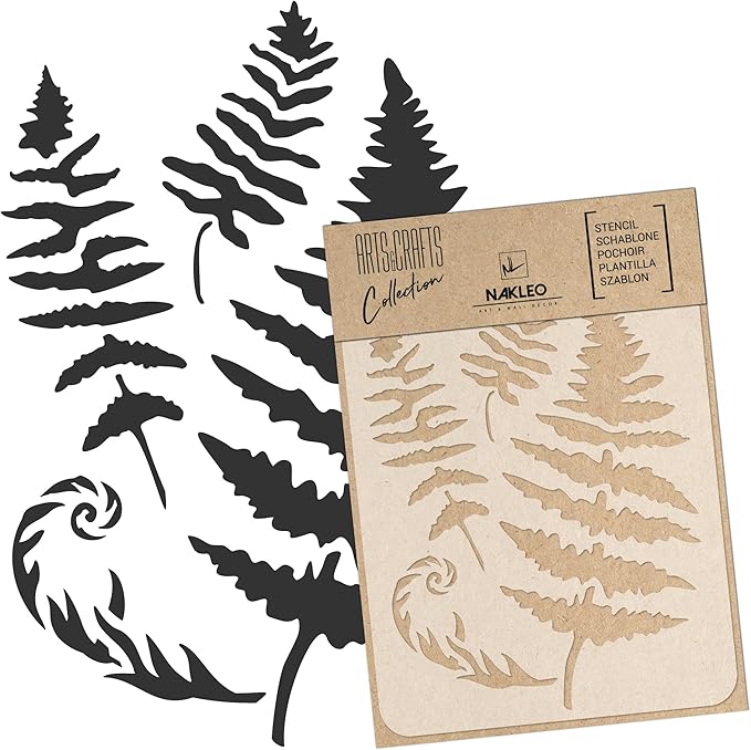 NAKLEO Painting Stencil for Crafts A5 5.9” x 8.3”, Flowers Frame Floral Pattern, Reusable Plastic DIY & Scrapbooking Drawing Template, Decoupage Art Home Decor, Wall Wood Fabric Furniture