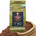 Vietnamese Whole Bean Coffee - Saigondan Mindful 85% Robusta 15% Arabica Dark Roast - Premium Single Origin, Direct Trade Vietnamese Coffee - 12 oz