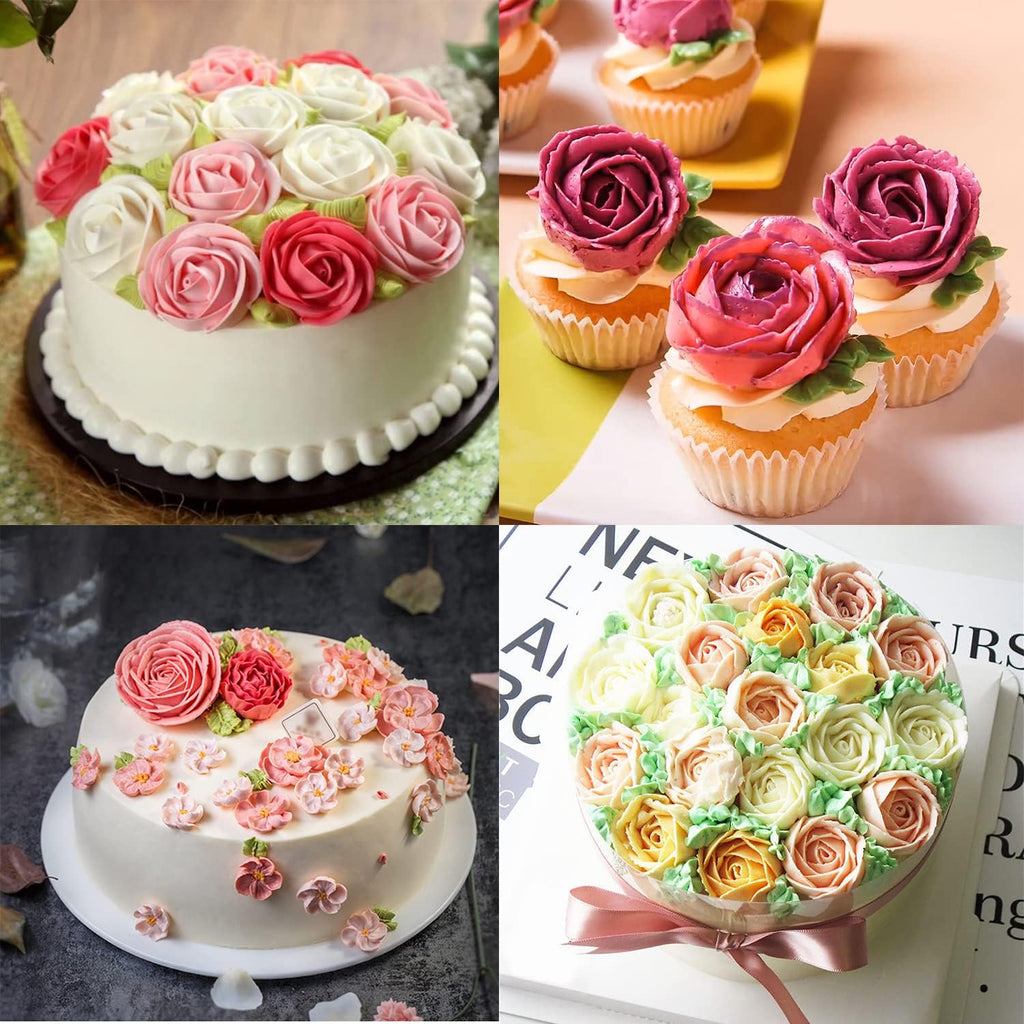 Hendiy 7 Pieces/Set Stainless Steel Cake Decorating Tips Set