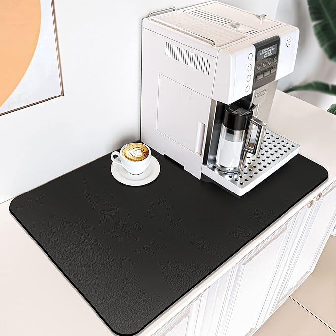 PoYang 24x16 Inch Coffee Mat, Large Dish Drying Mat