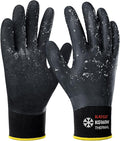 KAYGO Winter Waterproof Work Gloves for Men and Women, Thermal Insulated Freezer Rubber Coated Gloves,Super Grip,XL, KG160