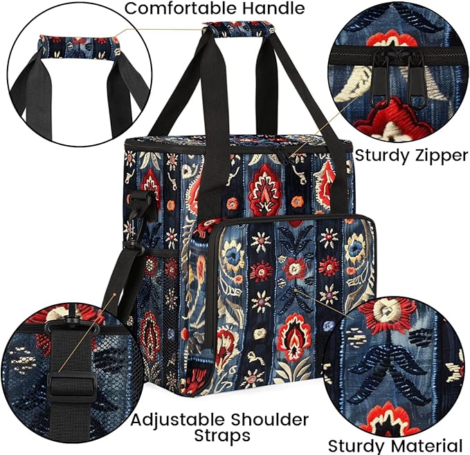 Coffee Maker Travel Bag Compatible with Keurig K-Mini,Single Serve Coffee Brewer Carrying Case Compatible for K-Mini Plus with Multiple Pockets for K-Cup Pods(Bag Only)