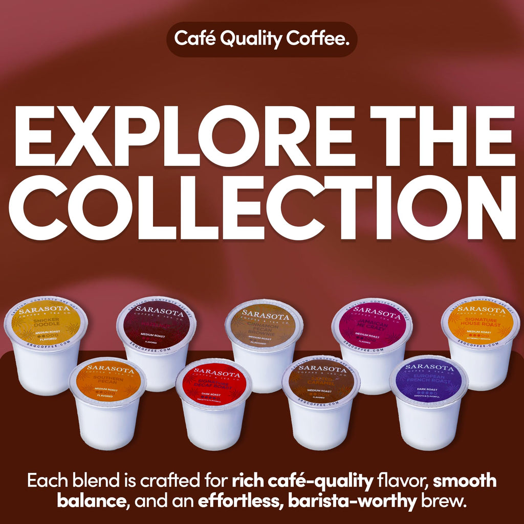 Sarasota K-Cup Coffee Pods | Medium Roast Flavored Coffee | Hazelnut | Single Serve for Keurig Brewers | Gourmet, Low Acid, Mold Free | 24 Count