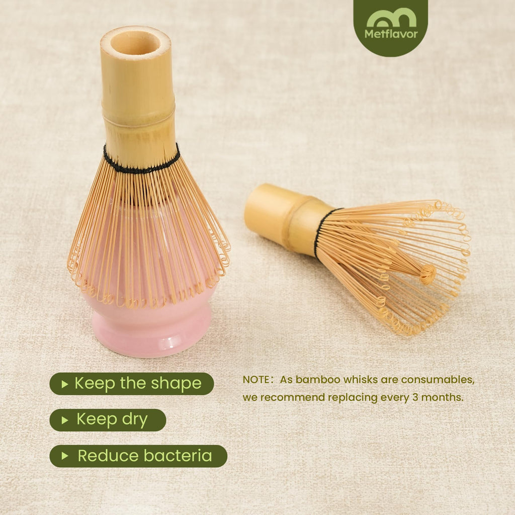 Matcha Whisk Set, Ceramic Bowl Matcha Kit & Handcrafted Bamboo Chasen, Complete 5 Pcs Matcha Set Whisk and Bowl, Stainless Steel Sifter, Bamboo Scoop & Holder for Matcha Lovers