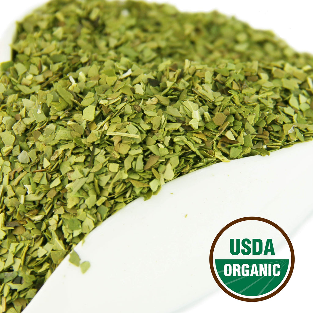 Yerba Mate Tea 1LB (16Oz) HI-CAFFEINE 100% CERTIFIED Organic SUPER-GREEN Yerba Mate | NO Dust | FRESH - NEVER Aged (Ilex Paraguariensis) | Brazilian Rain Forest Grown from U.S. Wellness Naturals