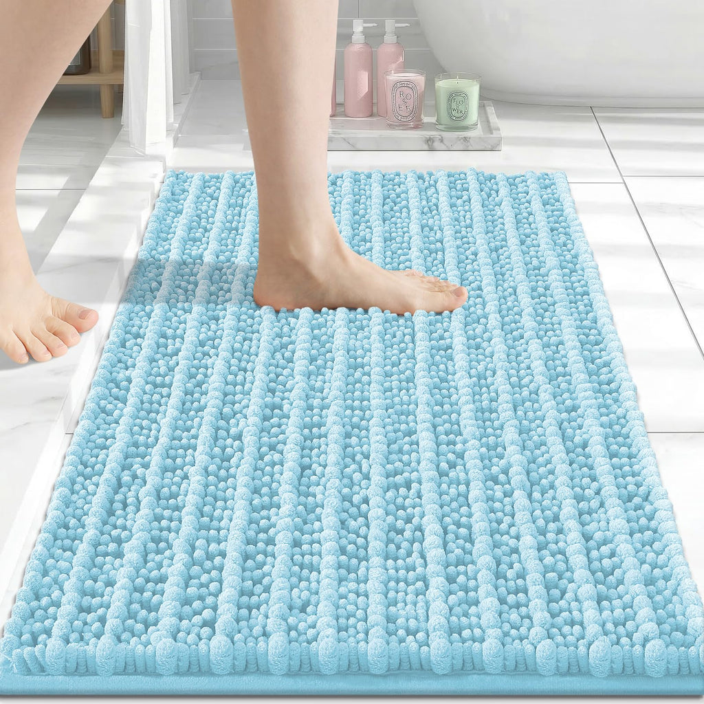 Arotive Bathroom Rugs Mat 24x16, Soft Absorbent Chenille Shaggy Bath Mat