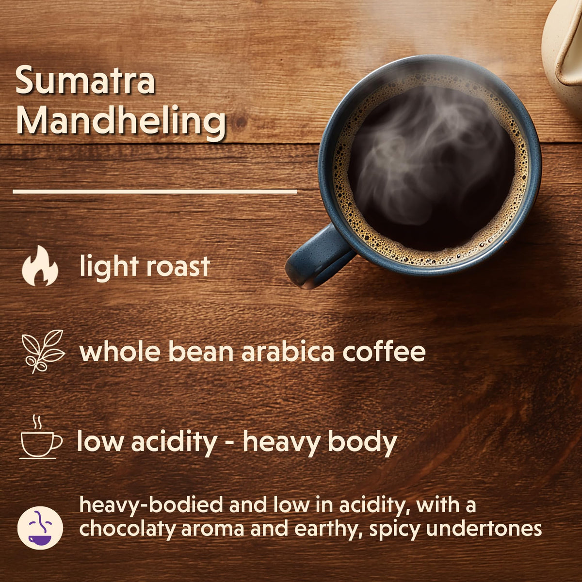Coffee Bean Direct Sumatra Mandheling, Whole Bean, 2.5lb Bag