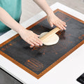 Silicone Pastry Mat Extra Large with Measurements 26''x16'' for Reusable,Non-slip Silicone Baking Mat, Counter, Dough Rolling, Oven Liner,Fondant/Pie Crust (Translucent_Orange, 16''W x 26''L)
