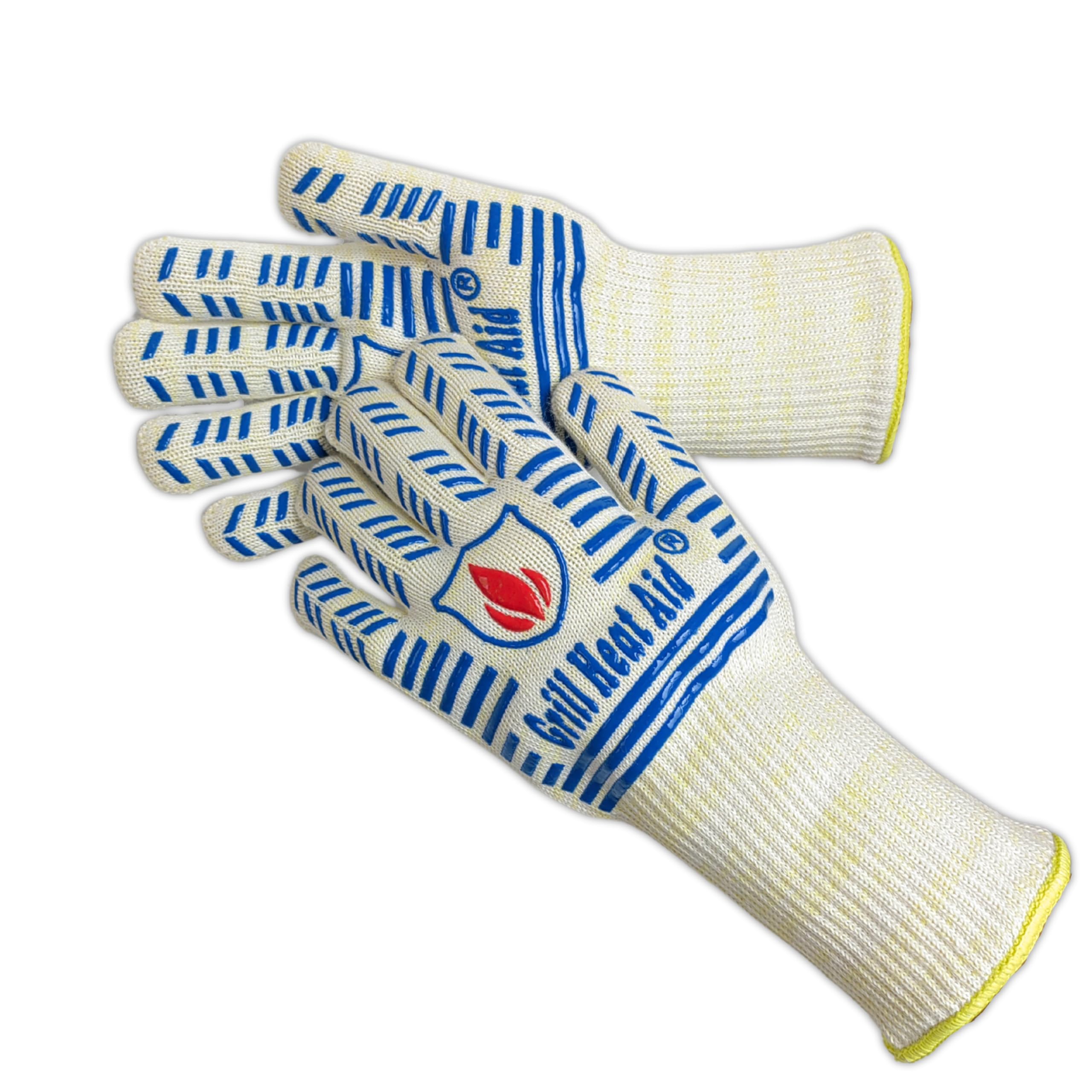 GRILL HEAT AID Grill Gloves Heat Proof for Men Grilling BBQ Heat Resistant Gloves