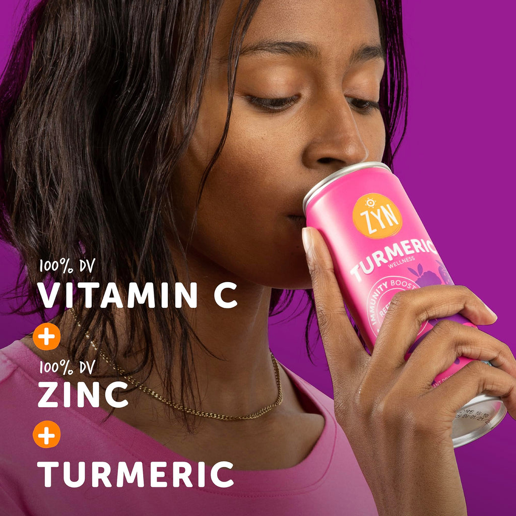 ZYN Tasty Turmeric Drink Low Cal, No Added Sugar Mixed Berry, 6 Pack