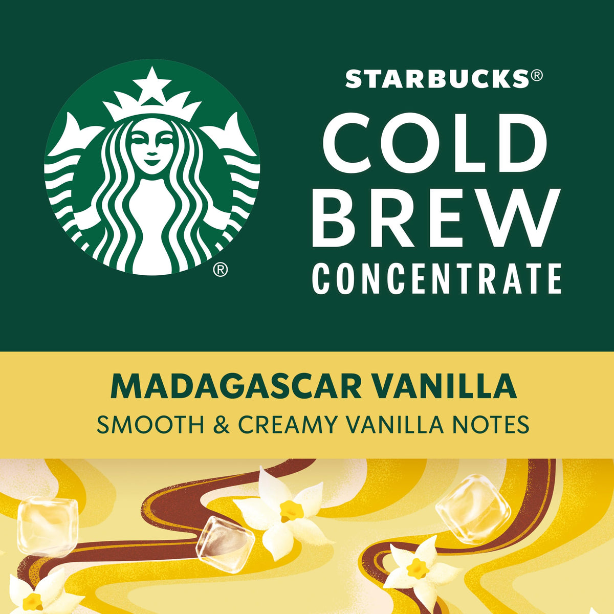 Starbucks Cold Brew Coffee Concentrate, Madagascar Vanilla Flavored Iced Coffee, 32 fl oz