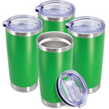 20oz Tumbler Insulated Coffee Tumblers with Lid Stainless Steel Green 4P