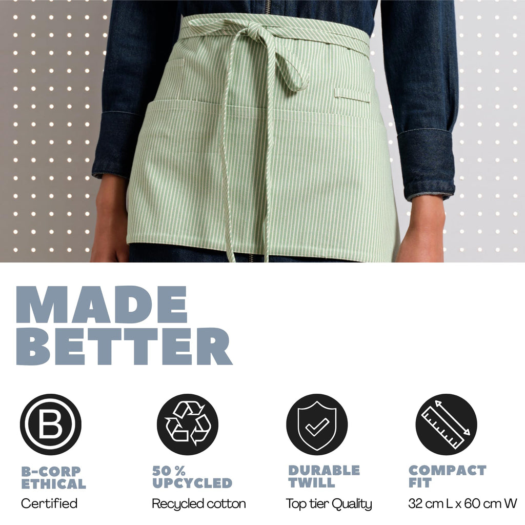 MEEMA Chef Waist Aprons for Women with Pockets, Adjustable Cooking Aprons