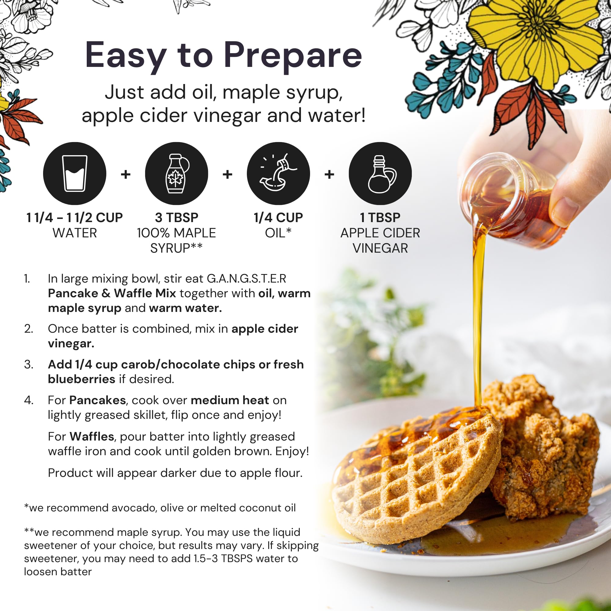 eat G.A.N.G.S.T.E.R. Allergy-Friendly Vegan Pancake & Waffle Mix