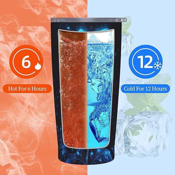 Rose Tumbler with Lid and Straw 20oz Coffee Tumblers Leakproof Stainless Steel Travel Mug Vacuum Insulated Cup for Iced and Hot