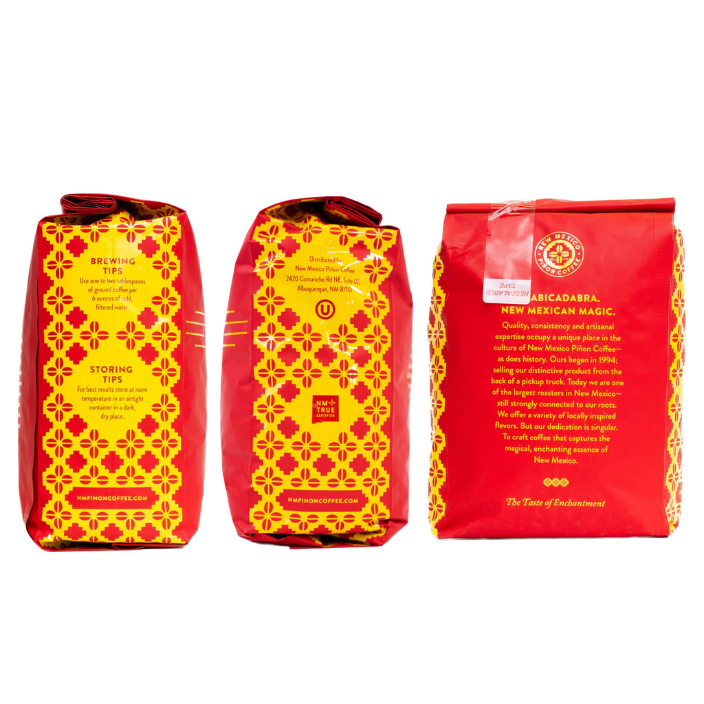 New Mexico Piñon Piñon Fudge Ground Coffee Medium Roast 100% Brazilian Arabica, Naturally Flavored Rich Chocolate & Nutty Scoop & Brew Grounds - 2 Lb Bag