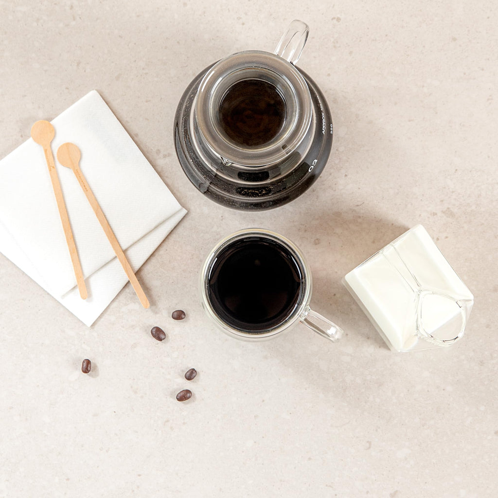 Restaurantware 8 oz Professional Glass Coffee Cup, 2 Pack