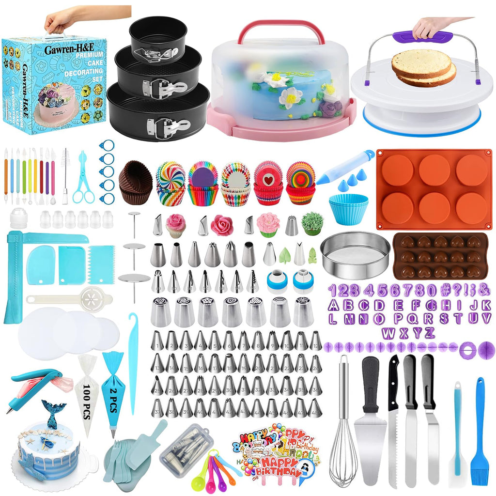Gawren-H&E Cake Decorating Kit-Baking Supplies and Cake Decorating Supplies