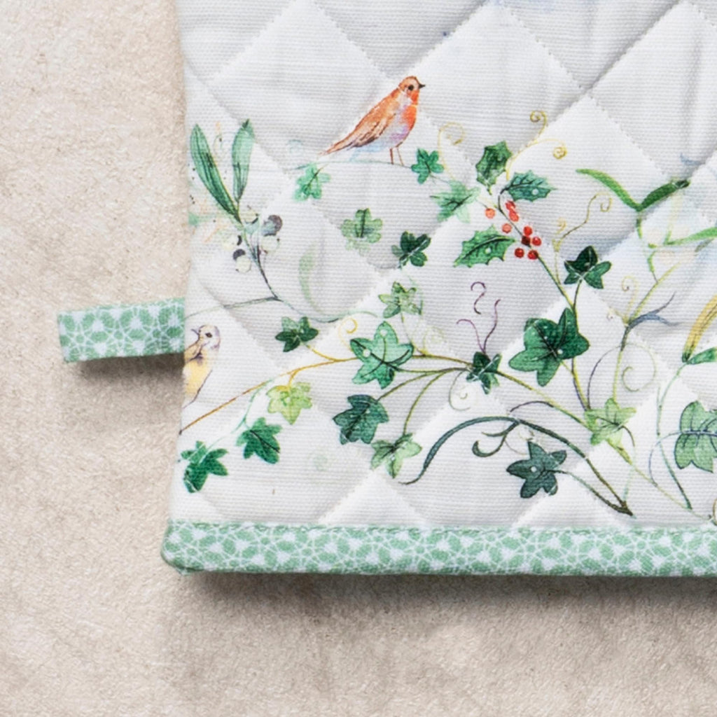 Maison d' Hermine 100% Cotton Oven Mitt & Pot Holder Set (7.5"x13" & 8"x8")