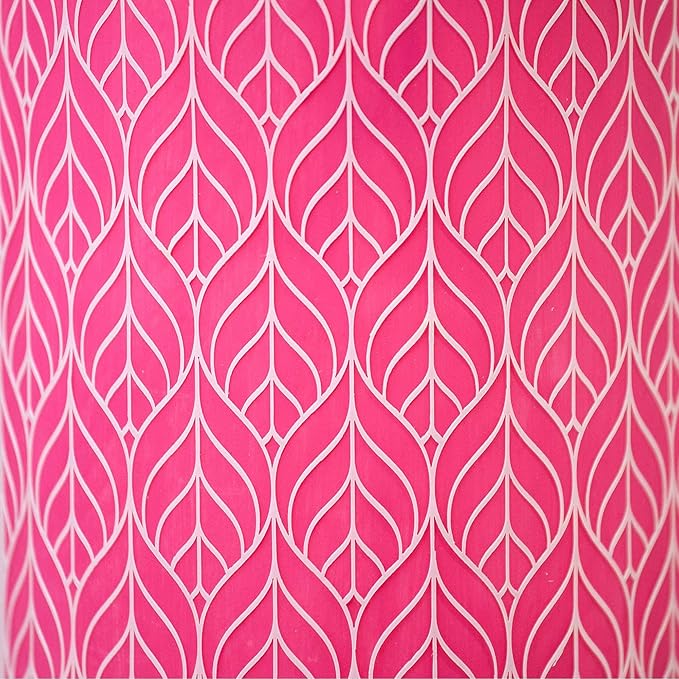 Cake Baking Stencil - Seamless Delicate Pattern for Decorating Tall Double Barrel Cake to Use with Buttercream, Royal Icing, Ganache, Paint, Airbrush (Lumina)