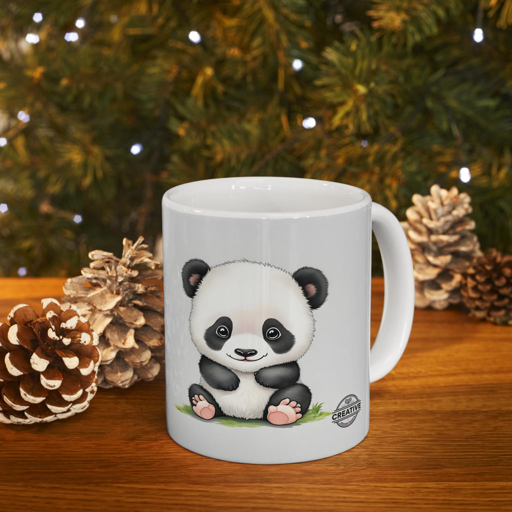 CREATIVE DESIGN PRINTS 11 OZ Novelty Coffee Mugs - Christmas Gift (Baby Panda Theme)