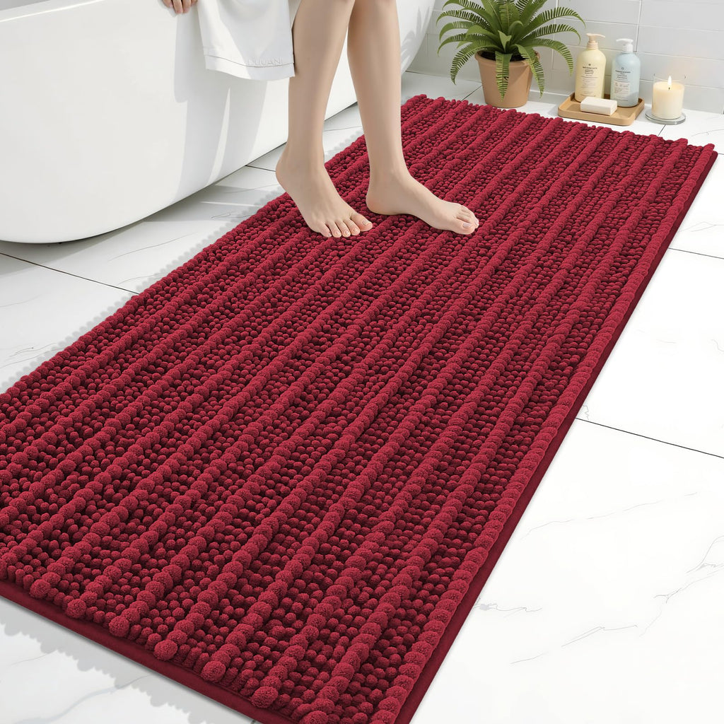 Arotive Bathroom Rugs Mat 60x24, Soft Absorbent Chenille Shaggy Bath Mat