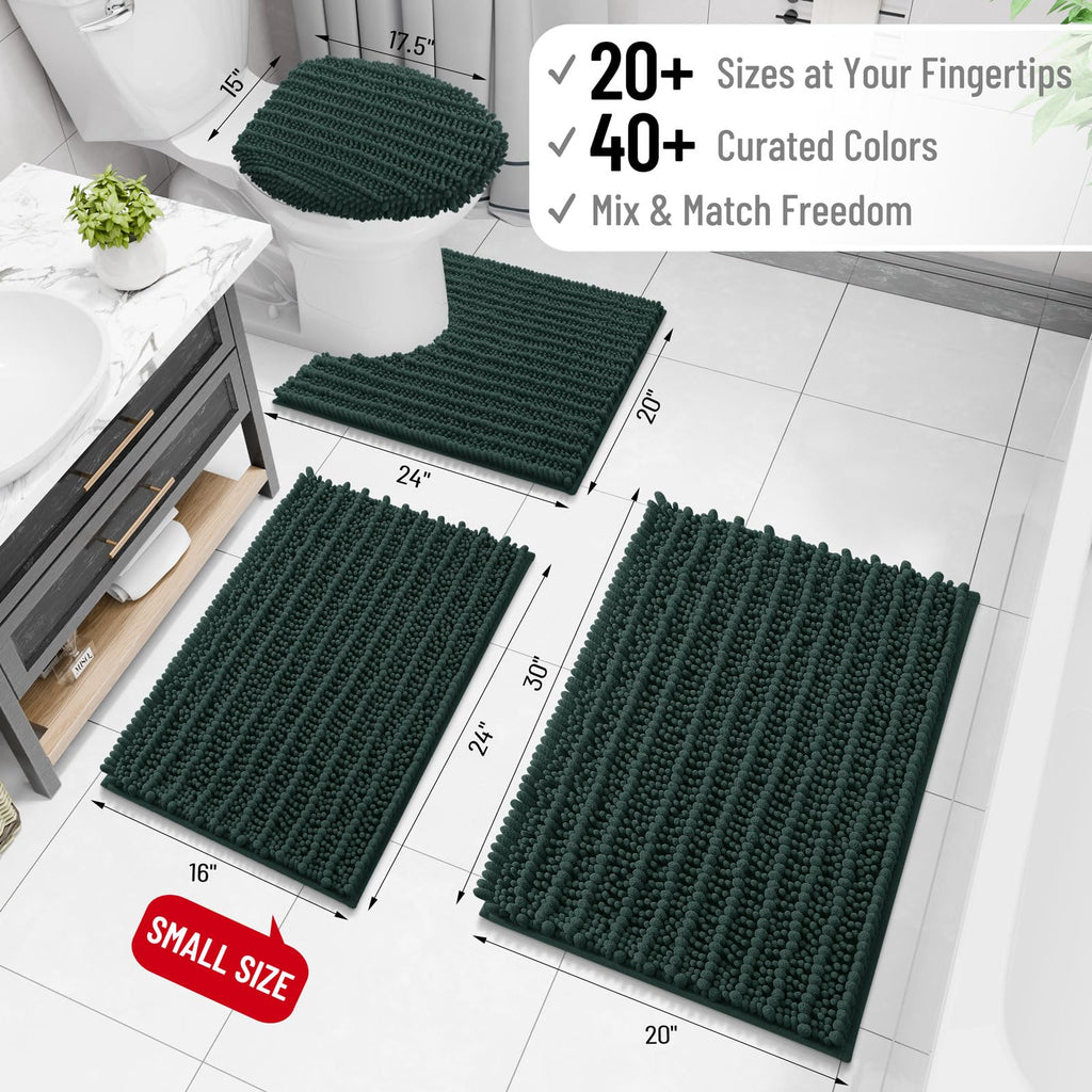 Arotive Bathroom Rugs Mat 54x24, Soft Absorbent Chenille Shaggy Bath Mat