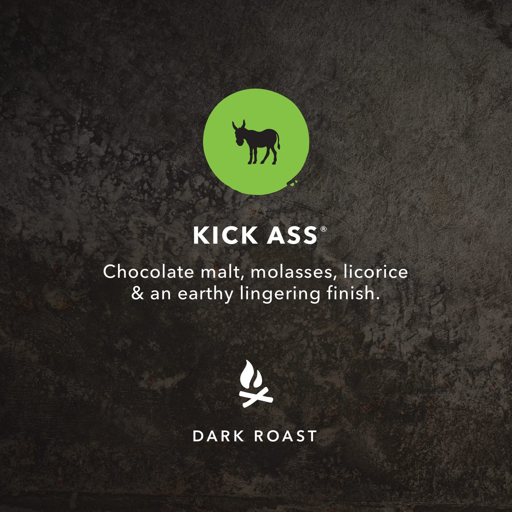 Kicking Horse Coffee Kick Ass, Dark Roast, Ground, Certified Organic, Fairtrade, Kosher, Black, 284 g, Pack of 6