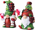2PCS Wine Gnomes Figurines Home Decor Gnome Gifts for Women Collectible Statue Christmas Decorations for Dining Tables Tiered Pallets Wine Cabinet Living Room