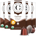 Cru Kafe Espresso Organic Coffee Pods, Nespresso Original, 50 Pods