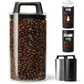 KIVY Vacuum Coffee Canister - Push Lid Preserves Coffee Aroma & Oil