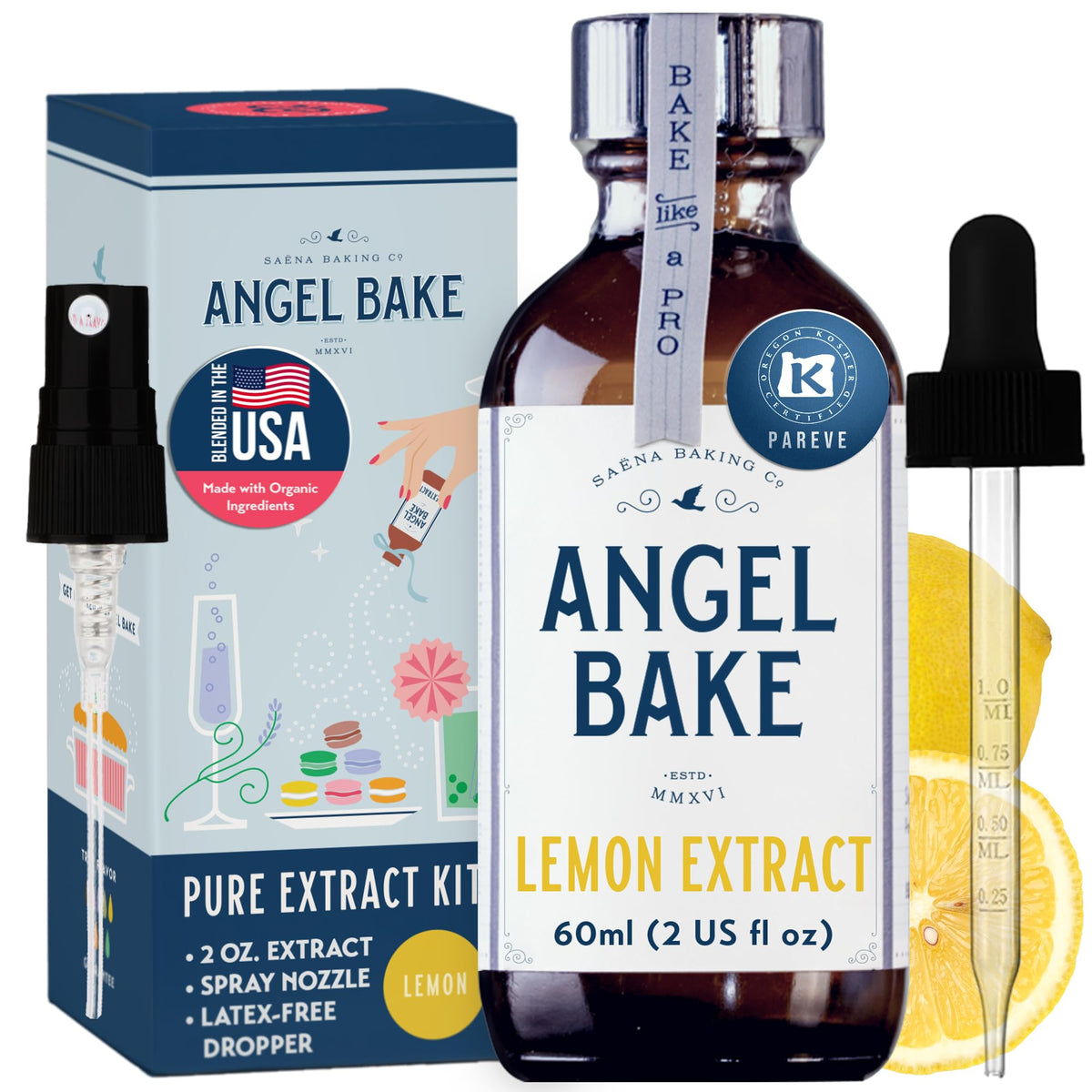 Angel Bake Pure Bulgarian Rose Extract for Baking, Lattes, Tea, 2 oz