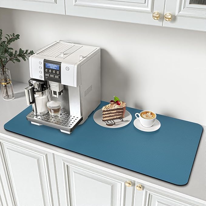 PoYang 24x16 Inch Coffee Mat, Large Dish Drying Mat