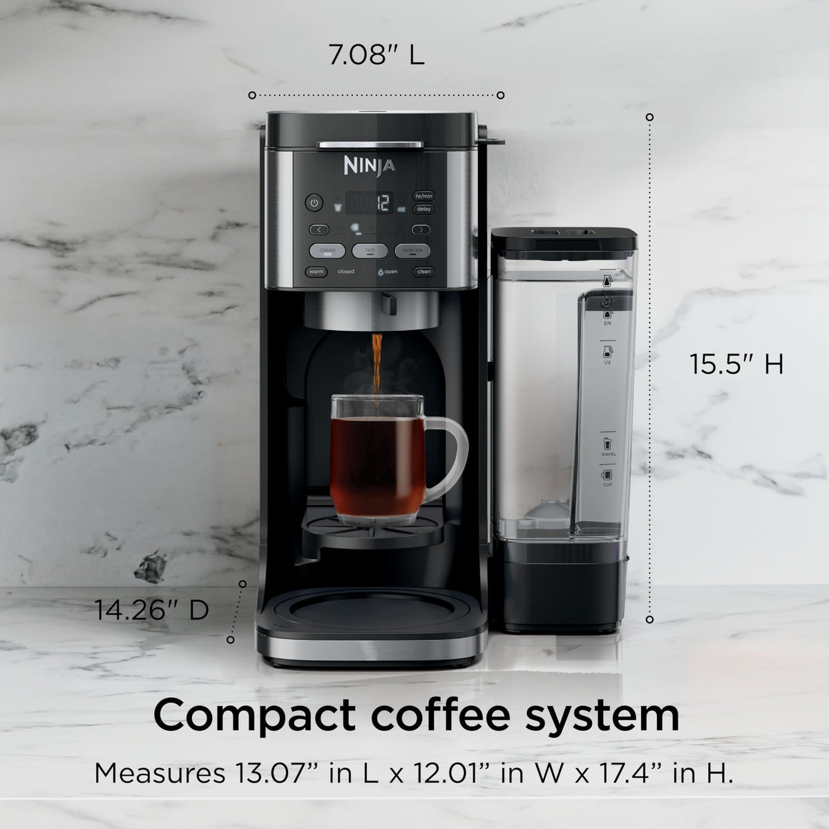 Ninja Drip Coffee Maker, DualBrew Pro Hot & Iced, Black, CFP101