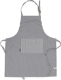 AMOUR INFINI Cotton Aprons for Women with Pockets Adjustable Strap and Waist Ties Printed Reusable Aprons for Baking, Cooking, Gardening (27.5 x 33 Inches - Charcoal)