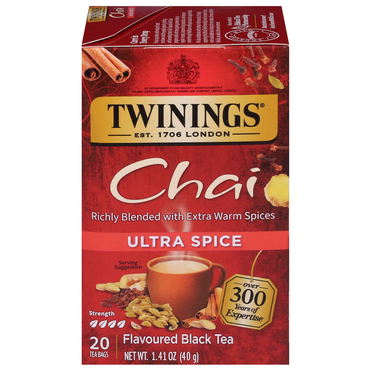 Twinings Blackcurrant Breeze Black Tea Individually Wrapped Bags, 20 Count (Pack of 1), Sweet, Tangy Taste, Caffeinated, Enjoy Hot or Iced, 20 Teabags