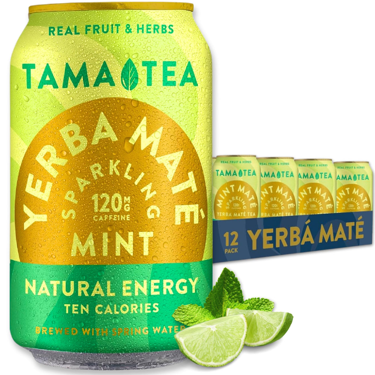 Tama Tea Unsweetened Organic Yerba Mate Tea, 120mg Natural Caffeine, 12Pack
